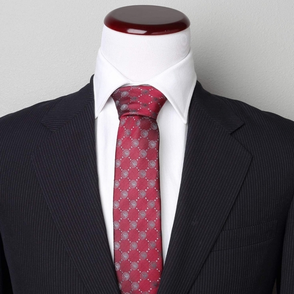 New Cufflinks Inc. Game of Thrones Silk Dress Tie Targareyen Maroon and Grey - Picture 5 of 7